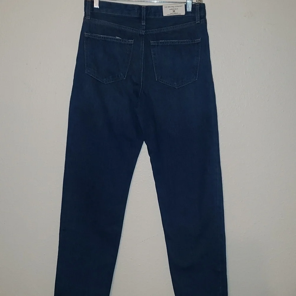 ZARA WOMAN THE REAL STRAIGHT HIGH RISE JEAN - Picture 7 of 12